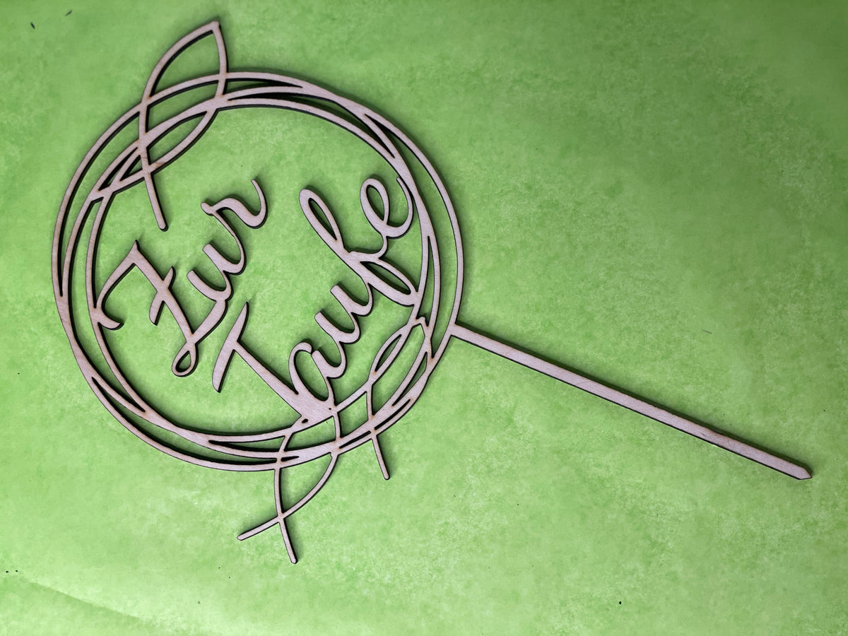 Cake Topper SVG Taufe, Laserdatei für Tortendeko, Download für Holz Acryl und Papier, DasGlueckswerk, Digitale Laserdateien, Cake Toppers, 