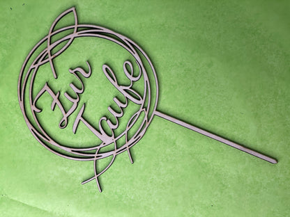Cake Topper SVG Taufe, Laserdatei für Tortendeko, Download für Holz Acryl und Papier, DasGlueckswerk, Digitale Laserdateien, Cake Toppers, 