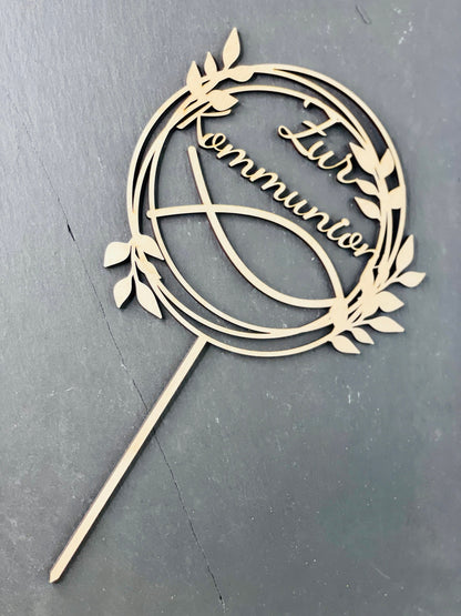 Cake Topper SVG Taufe, Laserdatei für Tortendeko, Download für Holz Acryl und Papier, DasGlueckswerk, Digitale Laserdateien, Cake Toppers, 
