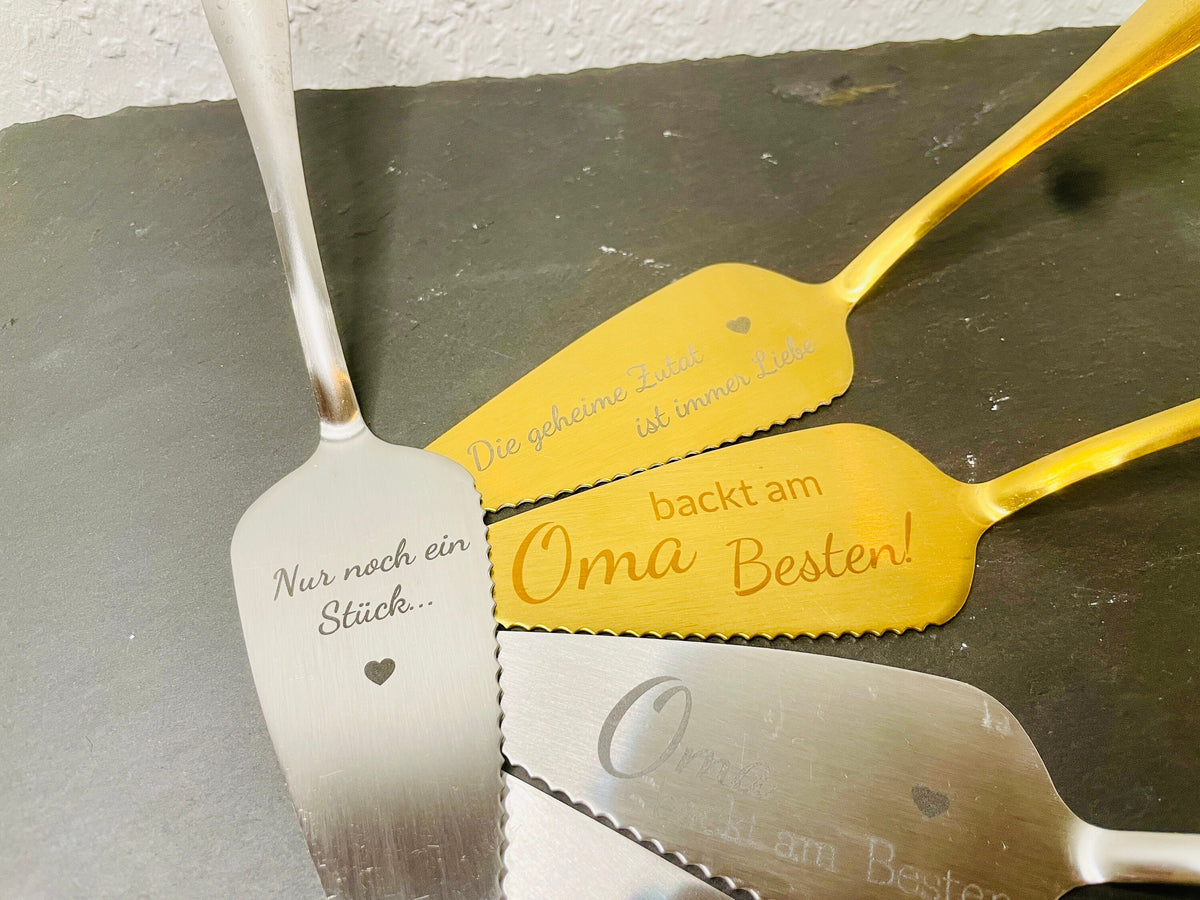 Personalisierter Tortenheber mit Gravur, Geschenk zur Hochzeit und Silberhochzeit, DasGlueckswerk, Hochzeit & Liebe, Cake Servers & Knives, metall