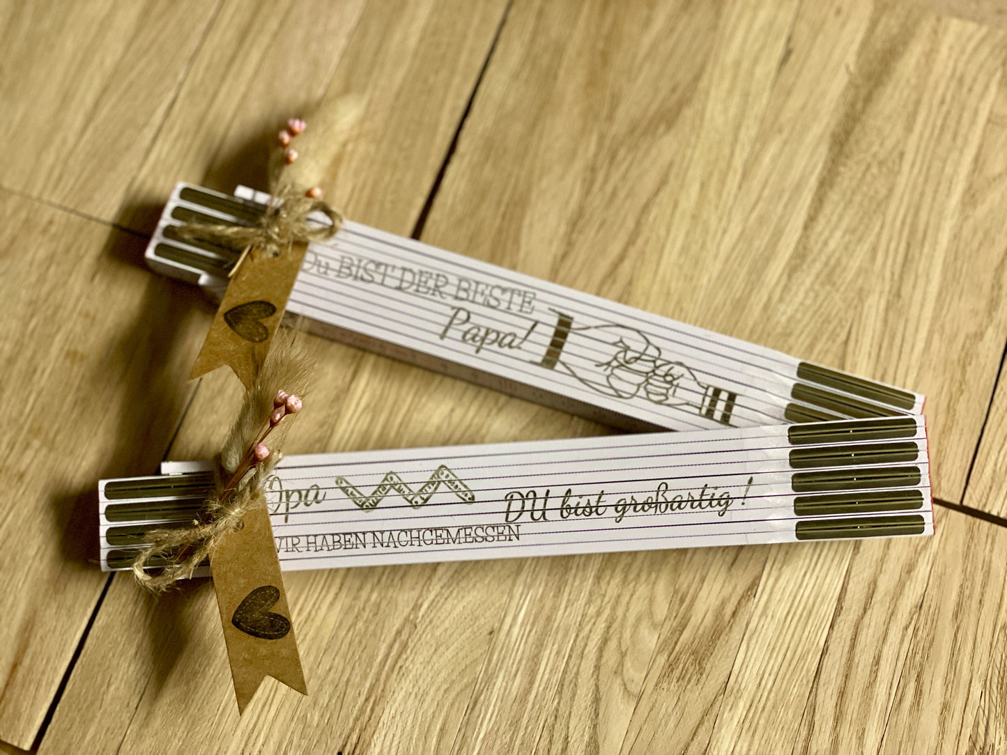 Zollstock mit Wuschgravur als Geschenk für Papa oder Opa