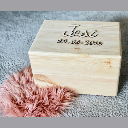 Personalisierte Holzkiste als Erinnerungskiste Kiste für Kinder Kiste Das Glückswerk