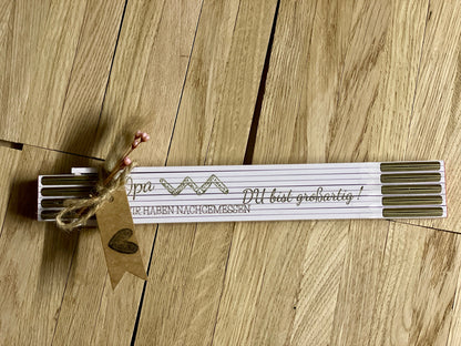 Zollstock mit Wuschgravur als Geschenk für Papa oder Opa