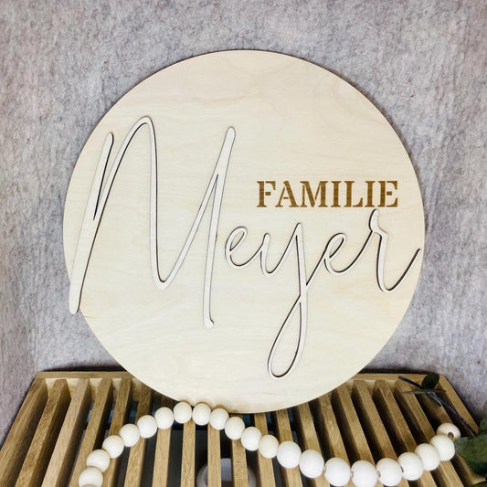 Türkranz Namensschild Familienschild Türschild Hochzeit Ring Kreis Kranz Türkranz Das Glückswerk