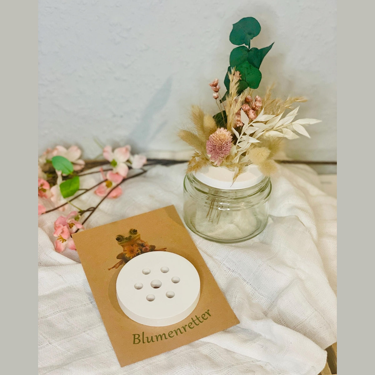 Handgefertigter Blumenretter aus Raysin- die perfekte Geschenkidee passend für Glück Gläser Blumenretter Das Glückswerk