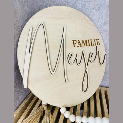 Türkranz Namensschild Familienschild Türschild Hochzeit Ring Kreis Kranz Türkranz Das Glückswerk