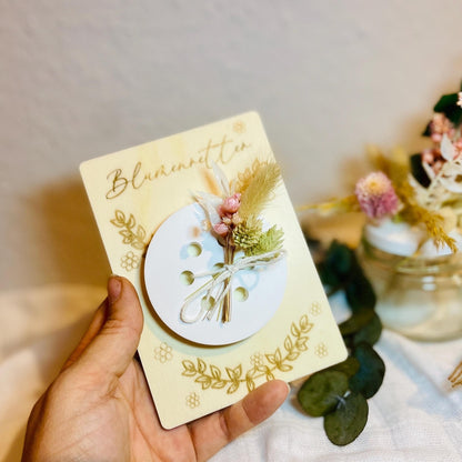 Handgefertigter Blumenretter aus Raysin- die perfekte Geschenkidee passend für Glück Gläser Blumenretter Das Glückswerk