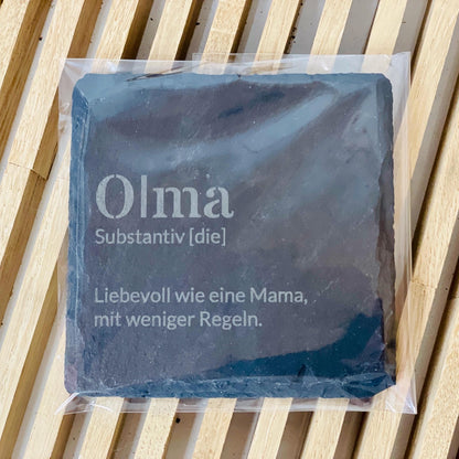 Untersetzer Schiefer Name individualisiert Glasuntersetzer Geschenkidee Untersetzer Das Glückswerk