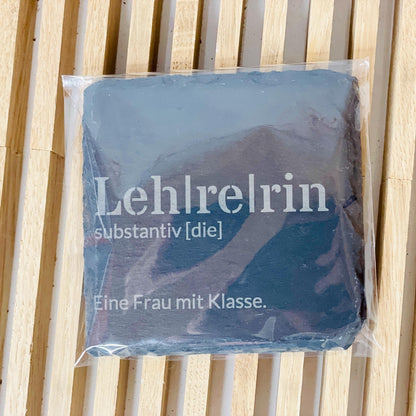 Untersetzer Schiefer Name individualisiert Glasuntersetzer Geschenkidee Untersetzer Das Glückswerk
