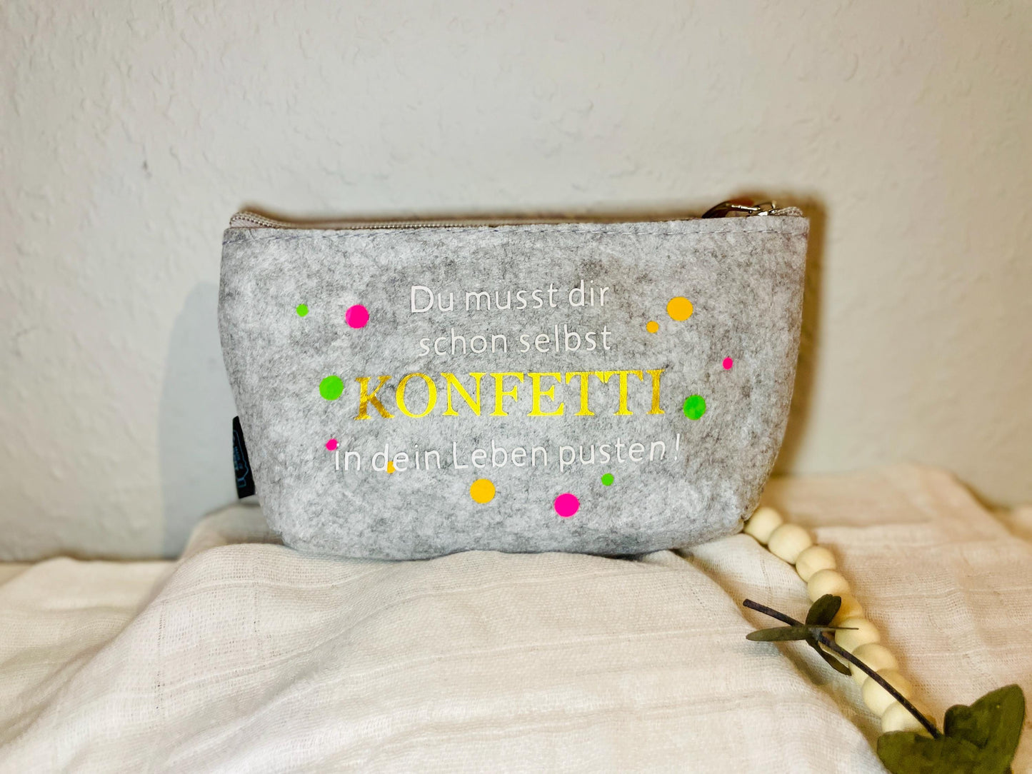 Kleine Tache als kosmetiktasche Schminktasche Kulturtasche mit Spruch Konfetti  für Mama beste Freundin Lieblings Mensch LieblingsDinge