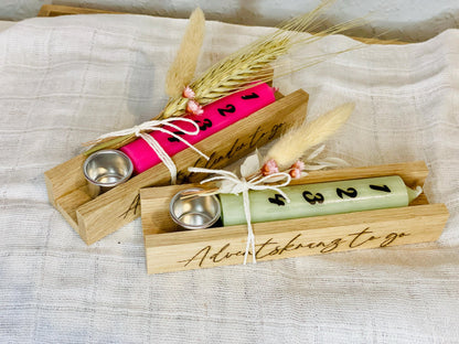 Adventskalener to go - mini Adventskranz zum verschenken Das Glückswerk