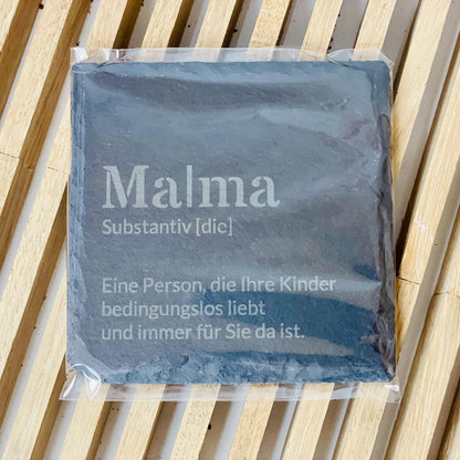 Untersetzer Schiefer Name individualisiert Glasuntersetzer Geschenkidee Untersetzer Das Glückswerk