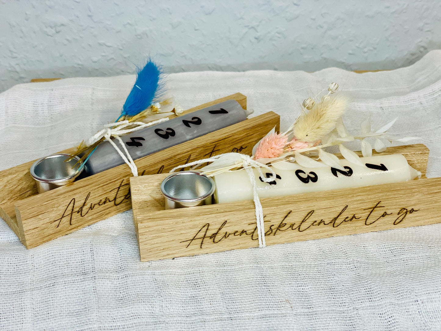 Adventskalener to go - mini Adventskranz zum verschenken Das Glückswerk