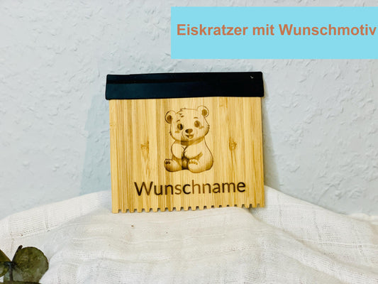 Eiskratzer personalisiert aus Holz