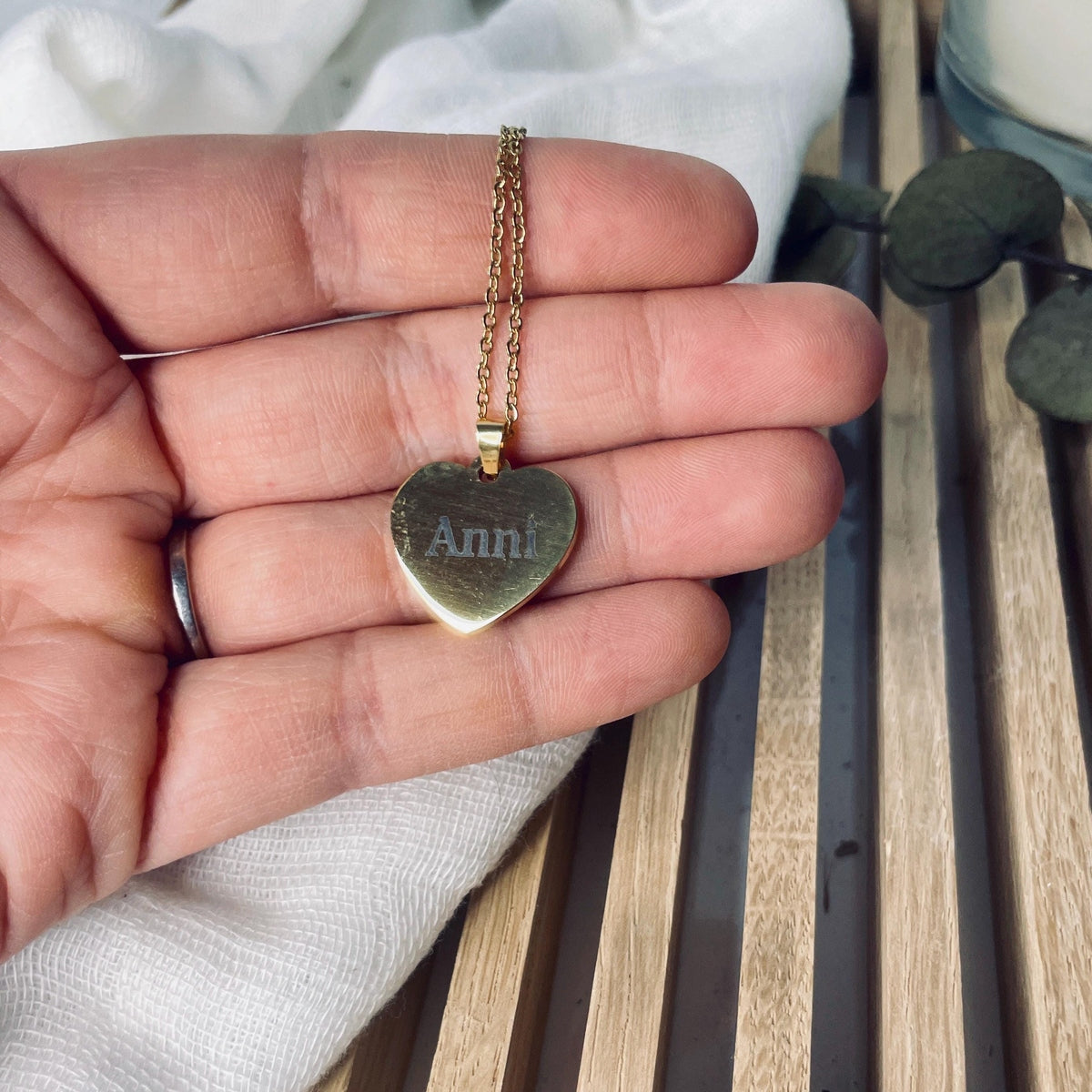 Halskette >> Herz << gold silber rose im Schmuckkästchen mit Wunschgravur Kette Das Glückswerk