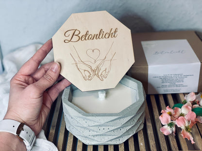 Betonkerze Verpackung für den Versand
