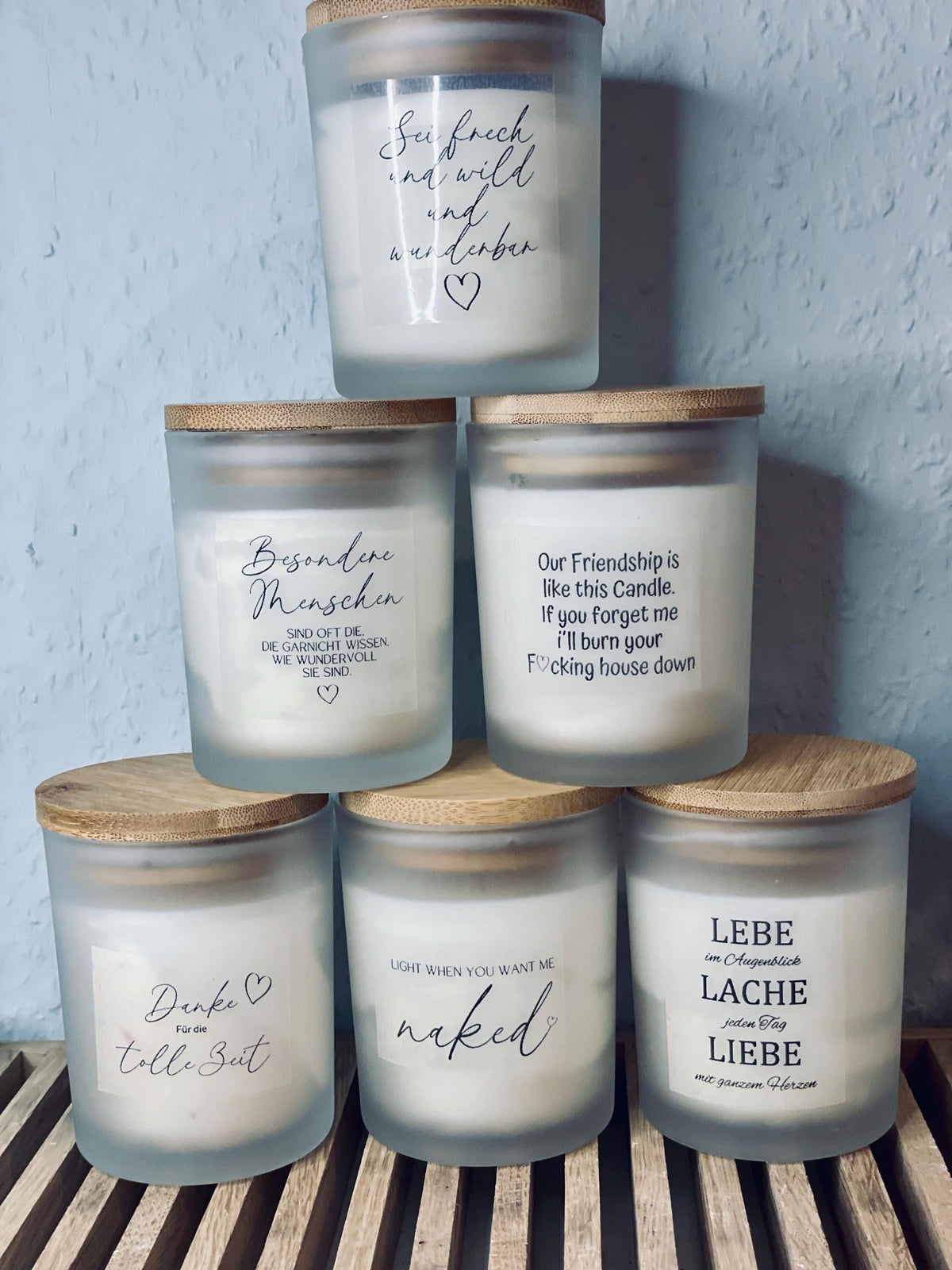 Sojawachskerze besondere Menschen, Glas mit Holzdeckel, Geschenk für Mama oder Oma, DasGlueckswerk, Dekoration, Container Candles, Soya