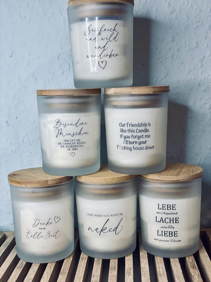 Sojawachskerze besondere Menschen, Glas mit Holzdeckel, Geschenk für Mama oder Oma, DasGlueckswerk, Dekoration, Container Candles, Soya