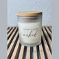Handgemachte Sojawachs Kerze im Glas mit aholzdeckel und Aufschrift "Light when you want me naked" Kerze Das Glückswerk