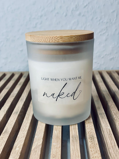 Light When You Want Me Naked Kerze | freche Sojawachs Kerze im Glas, Geschenk für Partner Valentinstag, DasGlueckswerk, Dekoration, Container Candles, Soya
