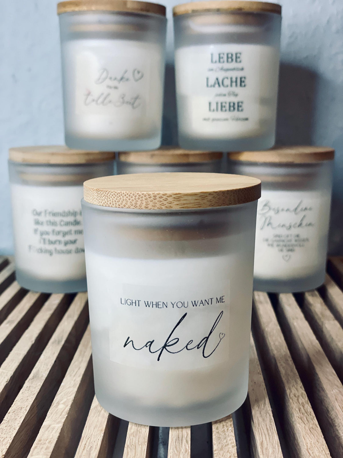 Light When You Want Me Naked Kerze | freche Sojawachs Kerze im Glas, Geschenk für Partner Valentinstag, DasGlueckswerk, Dekoration, Container Candles, Soya
