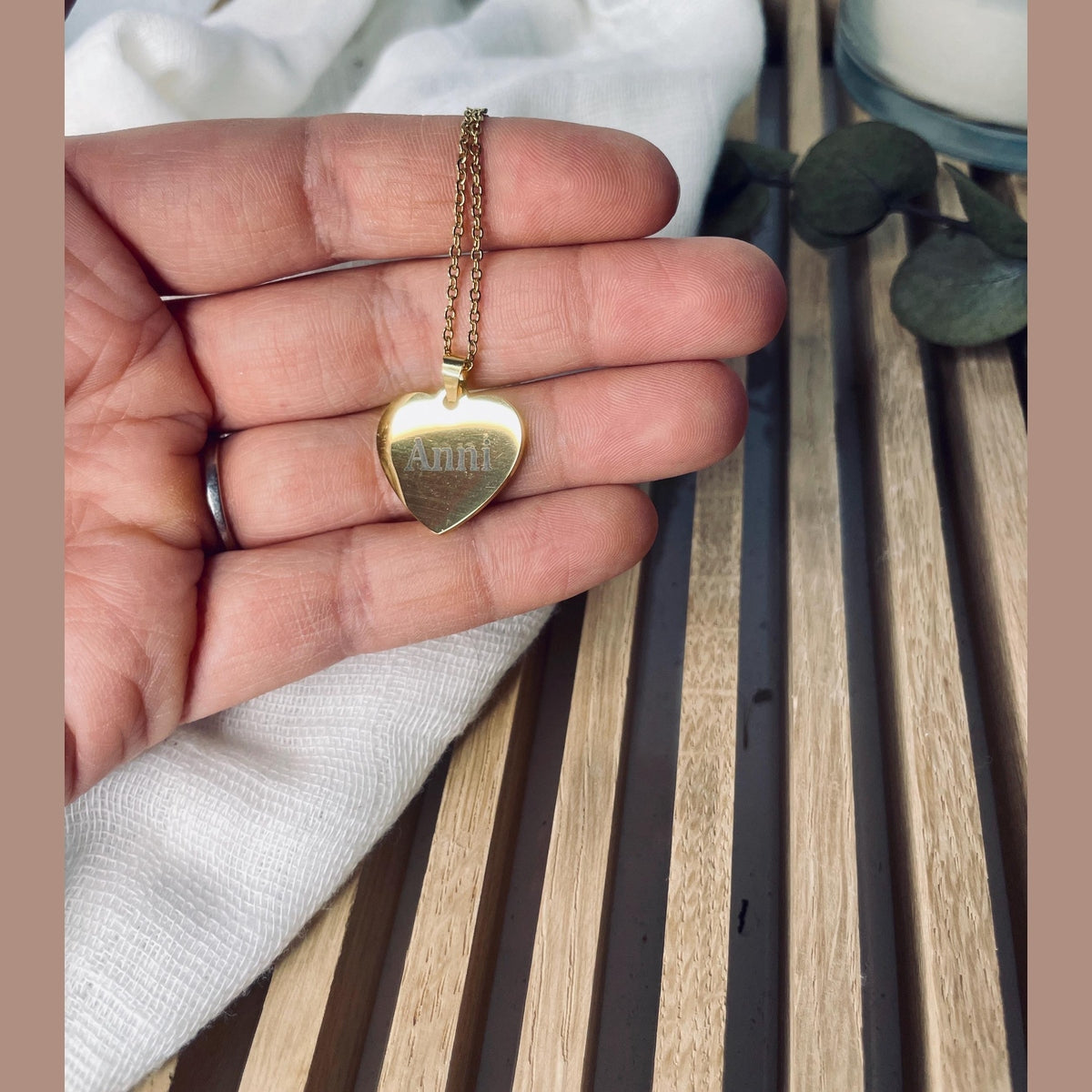 Halskette >> Herz << gold silber rose im Schmuckkästchen mit Wunschgravur Kette Das Glückswerk