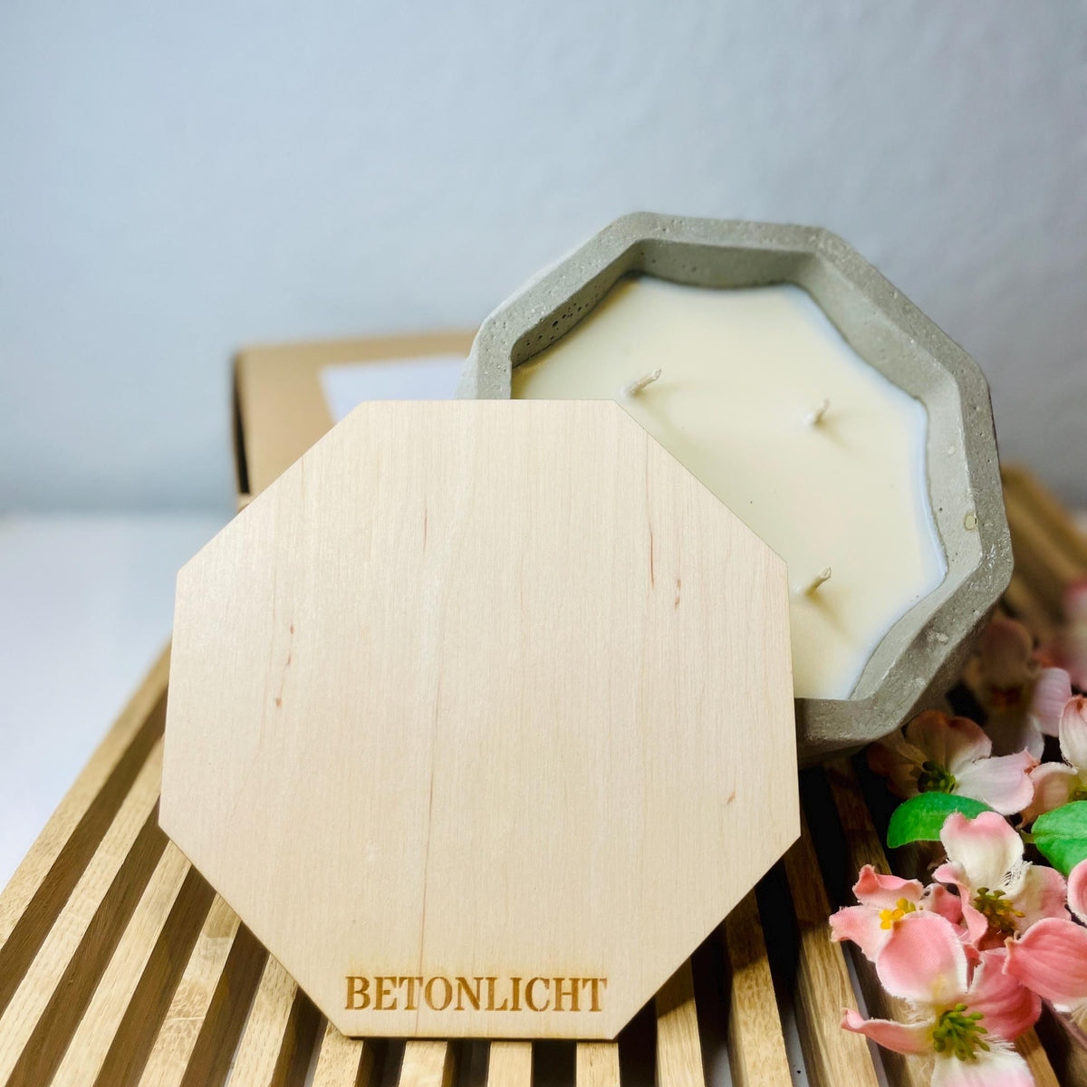 edele schlichte Indoor Betonkerze "BETONLICHT" Betonkerze Das Glückswerk