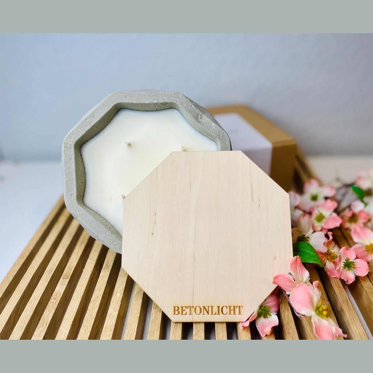 edele schlichte Indoor Betonkerze "BETONLICHT" Betonkerze Das Glückswerk