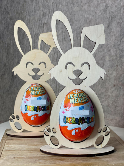 SVG Laser Datei Osterhase für Osterei, Vorlage für 3mm Sperrholz, Osterdeko zum Selbermachen, DasGlueckswerk, Digitale Laserdateien, Party Favors, 