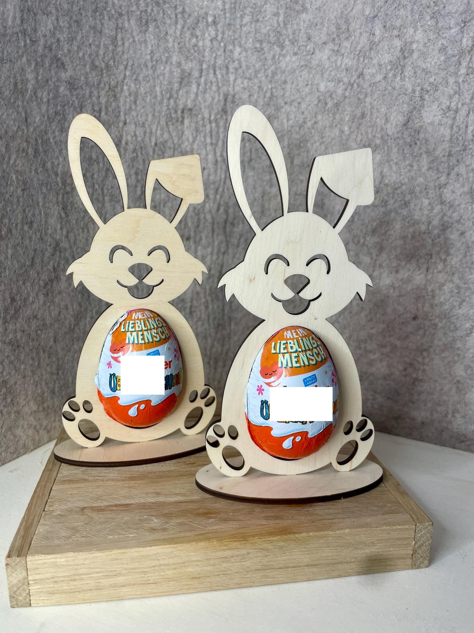 Holzdeko Ostern, Ostergeschenk Holz, Osterhase
