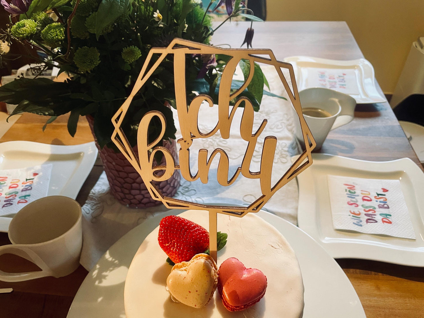 Cake Topper für Kinder – „Ich bin 1, 2, 3, 4“