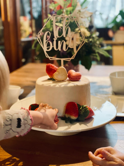 Cake Topper für Kinder – „Ich bin 1, 2, 3, 4“