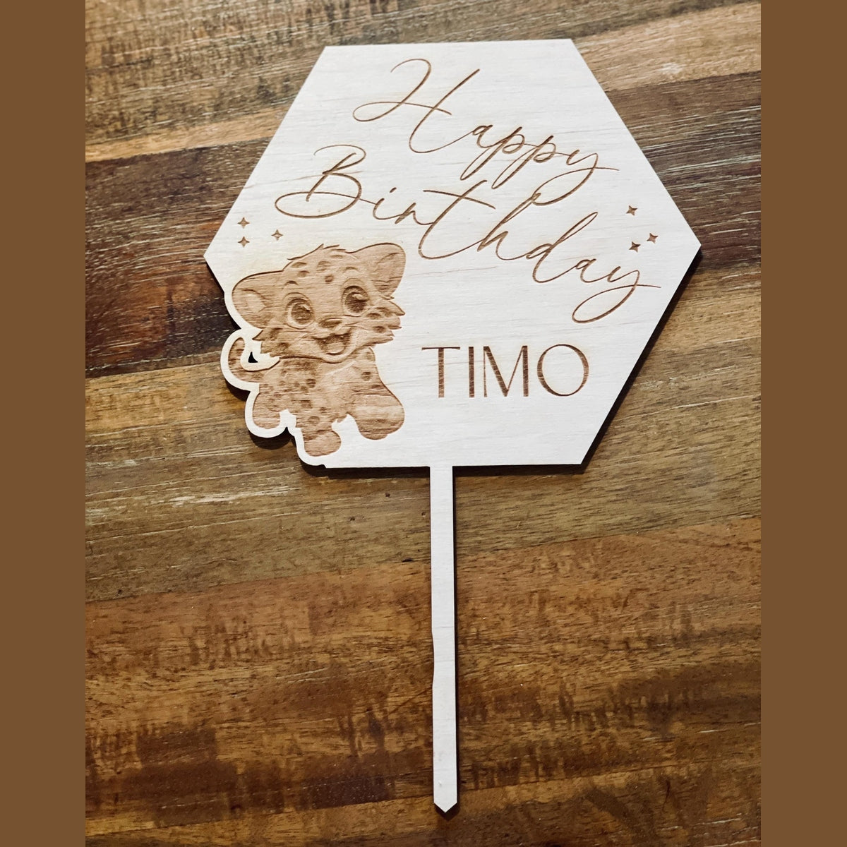 Cake Topper für die Geburtstorte für Kinder – Mit Tier und Personalisierung cake Topper Das Glückswerk