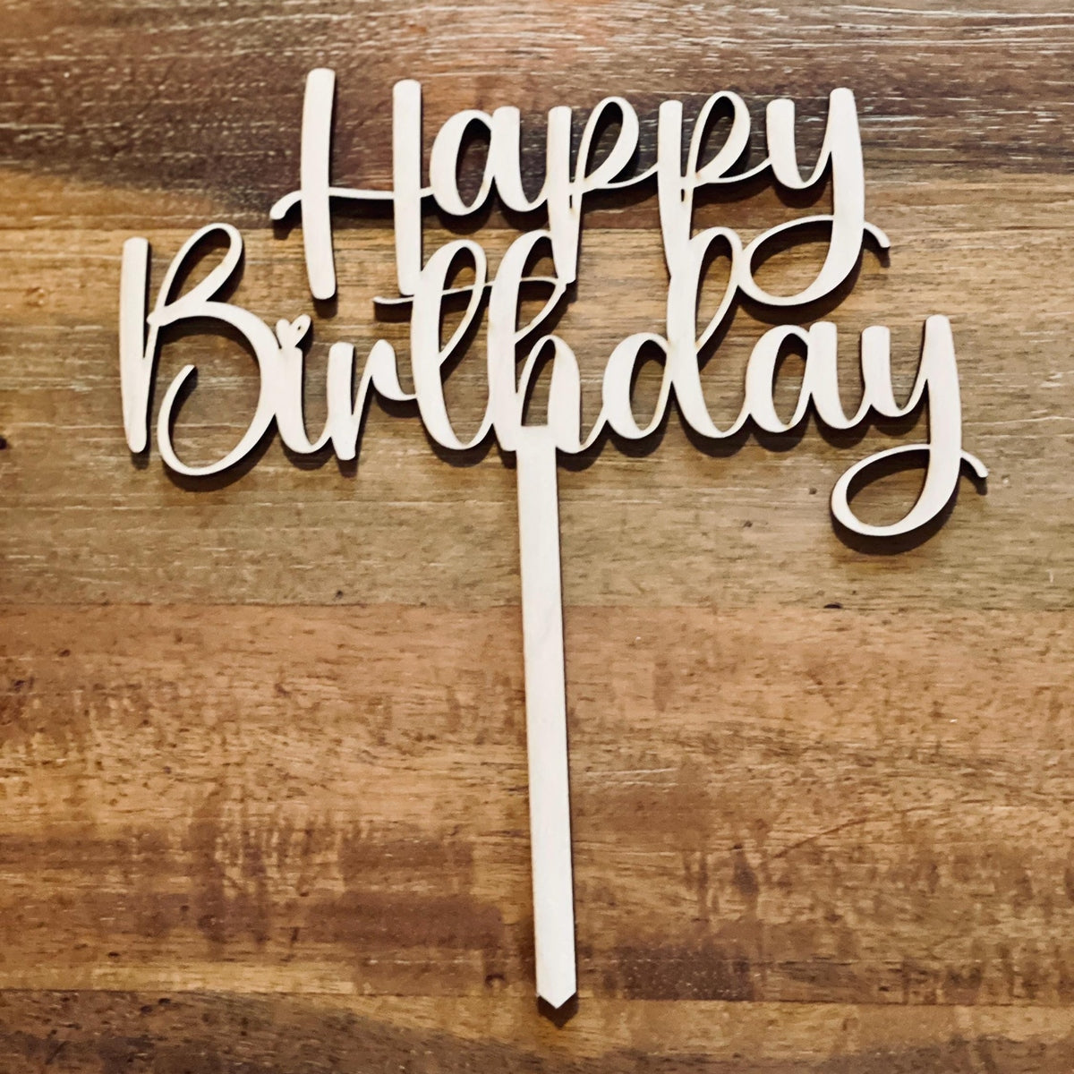 Cake topper für die Geburtstorte „happy Birthday“ aus Holz oder Acrylglas cake Topper Das Glückswerk