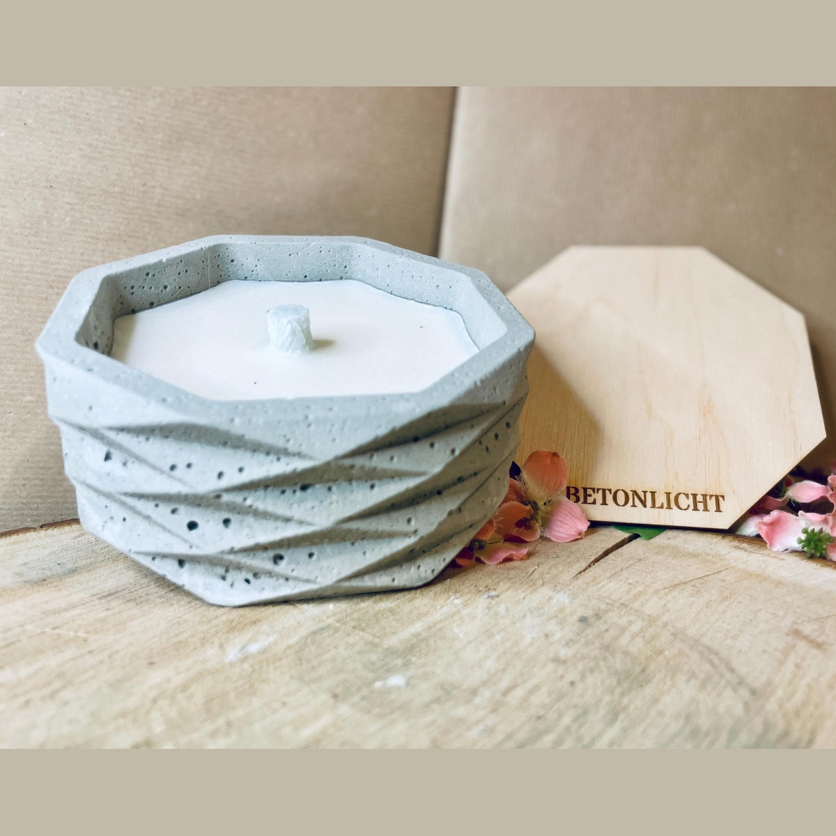 Betonkerze - Rustikale schlichte edele Kerze zum verschenken Outdoor-Kerze Betonkerze Das Glückswerk