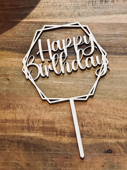 Cake Topper SVG Geburtstag, Laserdatei Tortendekoration, Diodenlaser Sperrholz 3mm, DasGlueckswerk, Digitale Laserdateien, Cake Toppers, 