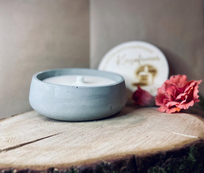 Betonkerze Kerzenfresser Outdoor, 18x5cm für Wachsreste, Terrasse Balkon Garten Deko, DasGlueckswerk, Kerzen aus Beton, Container Candles, holz, wachs, Beton, Glasfaser