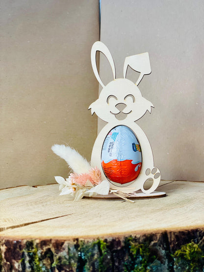 SVG Laser Datei Osterhase für Osterei, Vorlage für 3mm Sperrholz, Osterdeko zum Selbermachen, DasGlueckswerk, Digitale Laserdateien, Party Favors, 