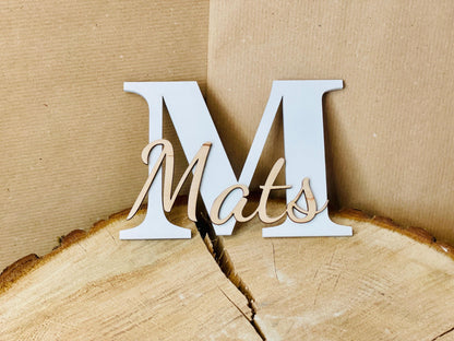 Namensschild aus Holz Türschild Geburtstag Aufhänger Wanddeko Kinderzimmer Personalisiert