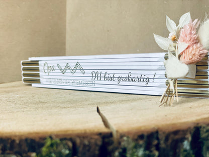 Zollstock mit Wuschgravur als Geschenk für Papa oder Opa