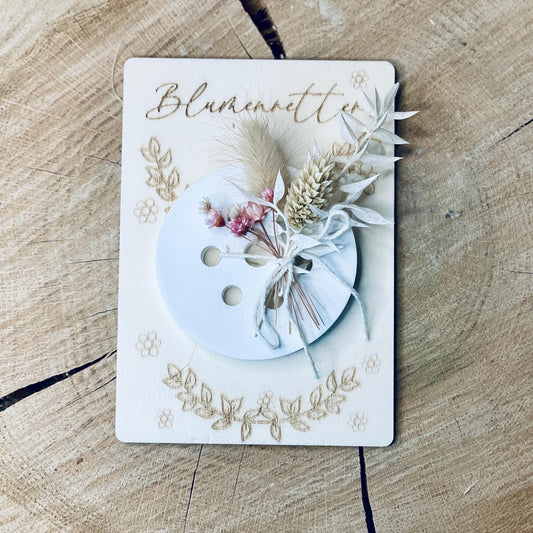 Handgefertigter Blumenretter aus Raysin- die perfekte Geschenkidee passend für Glück Gläser Blumenretter Das Glückswerk