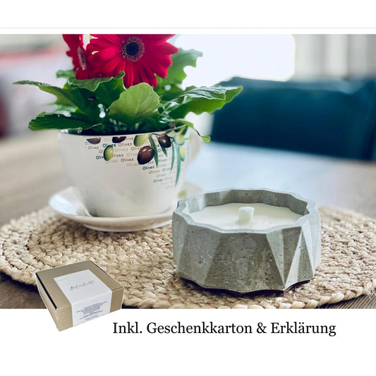 Betonkerze Kerzenfresser-Rustikale Kerze zum verschenken Outdoor-kerze Betonkerze Das Glückswerk
