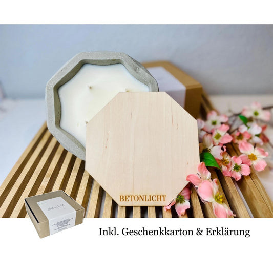 edele schlichte Indoor Betonkerze "BETONLICHT" Betonkerze Das Glückswerk