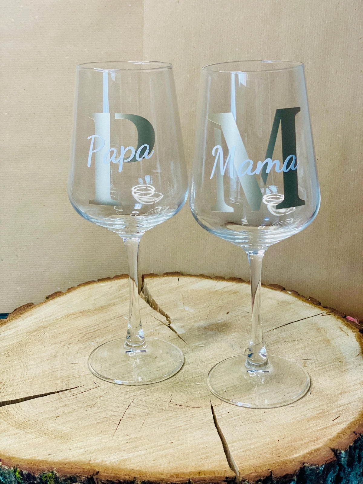Weinglas personalisiert mit Namen, Weißweinglas Vinylplott Gravur, Geschenk Hochzeit Geburtstag, DasGlueckswerk, Küche & Genuss, Wine Glasses, glas