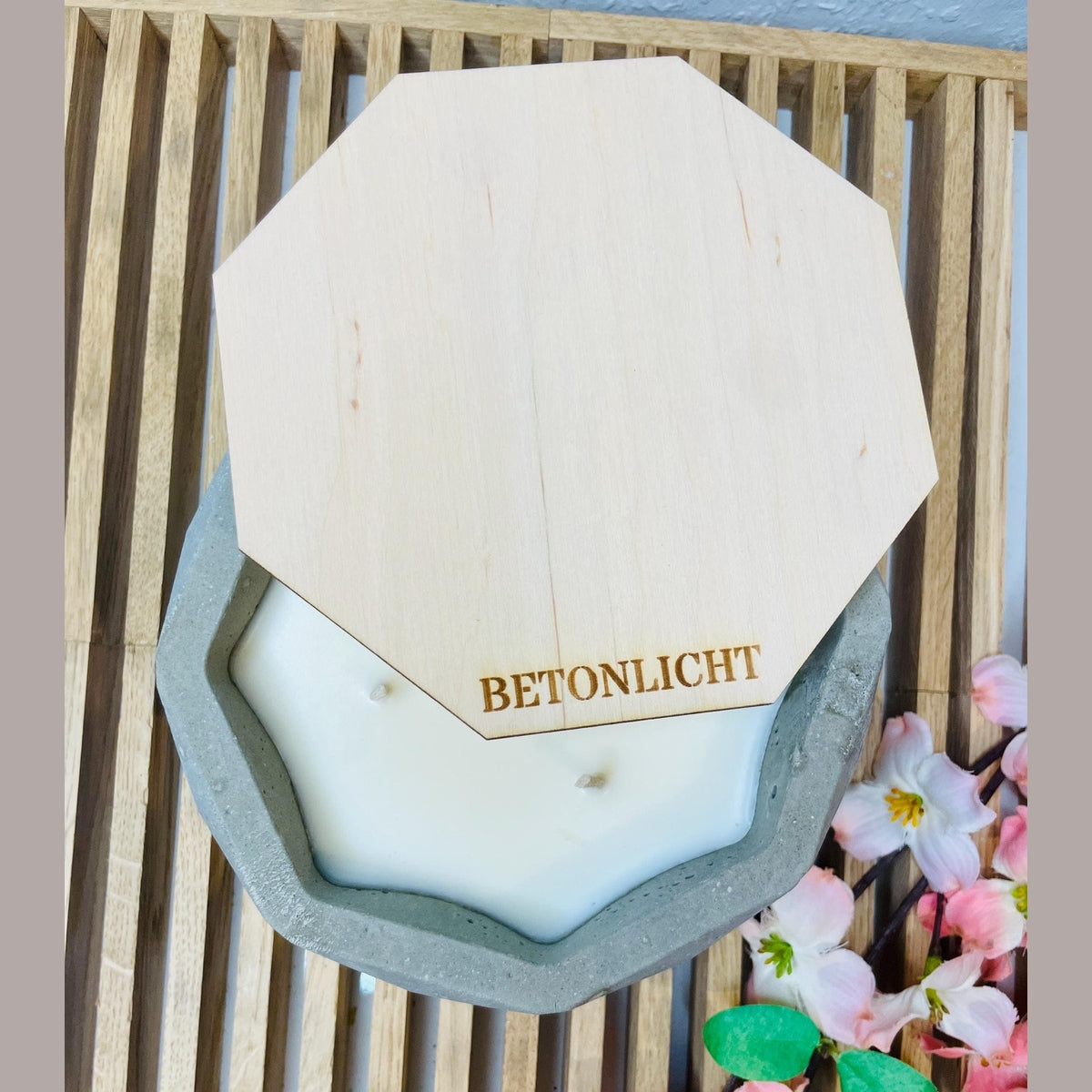 edele schlichte Indoor Betonkerze "BETONLICHT" Betonkerze Das Glückswerk