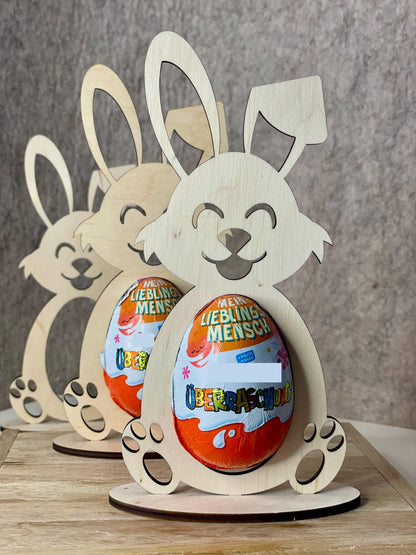SVG Laser Datei Osterhase für Osterei, Vorlage für 3mm Sperrholz, Osterdeko zum Selbermachen, DasGlueckswerk, Digitale Laserdateien, Party Favors, 