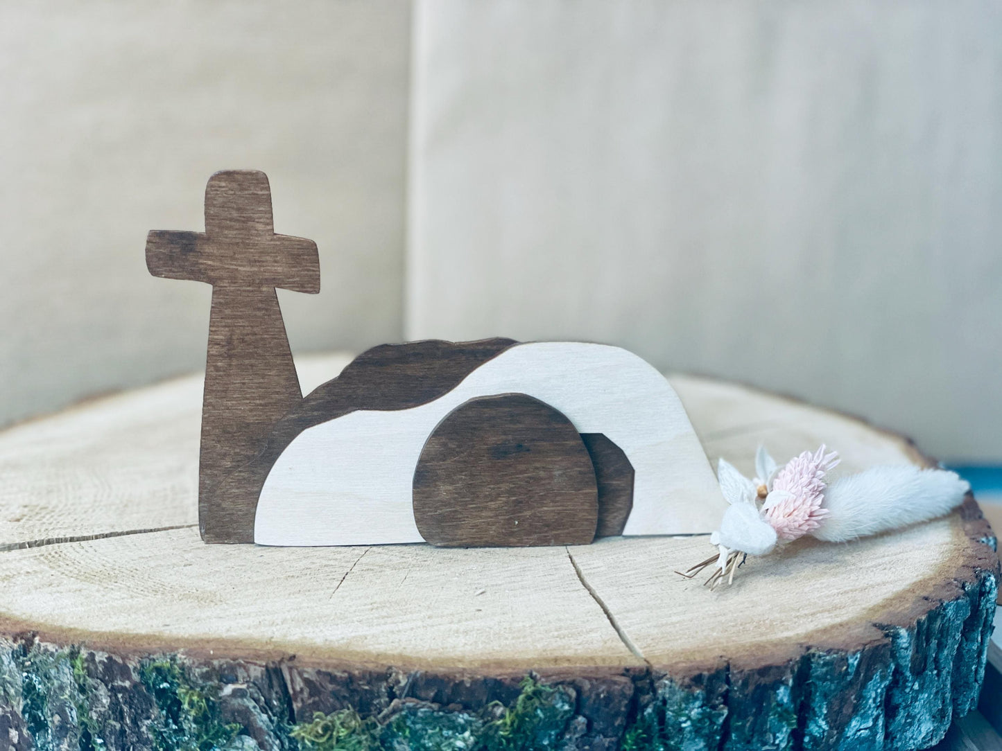 Christliche osterszene „Auferstehung“ aus Holz Das Glückswerk