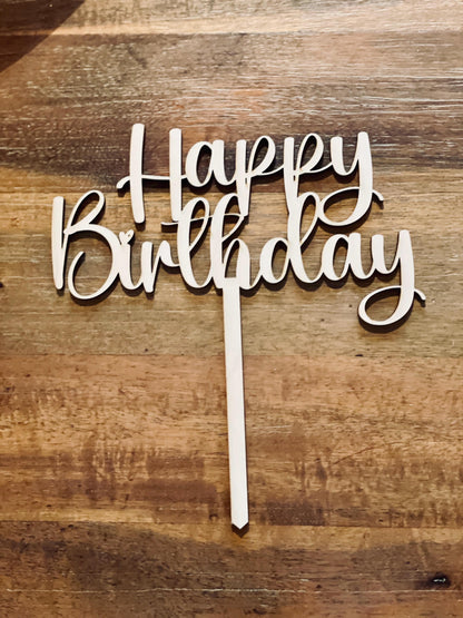 Cake Topper SVG Geburtstag, Laserdatei Tortendekoration, Diodenlaser Sperrholz 3mm, DasGlueckswerk, Digitale Laserdateien, Cake Toppers, 