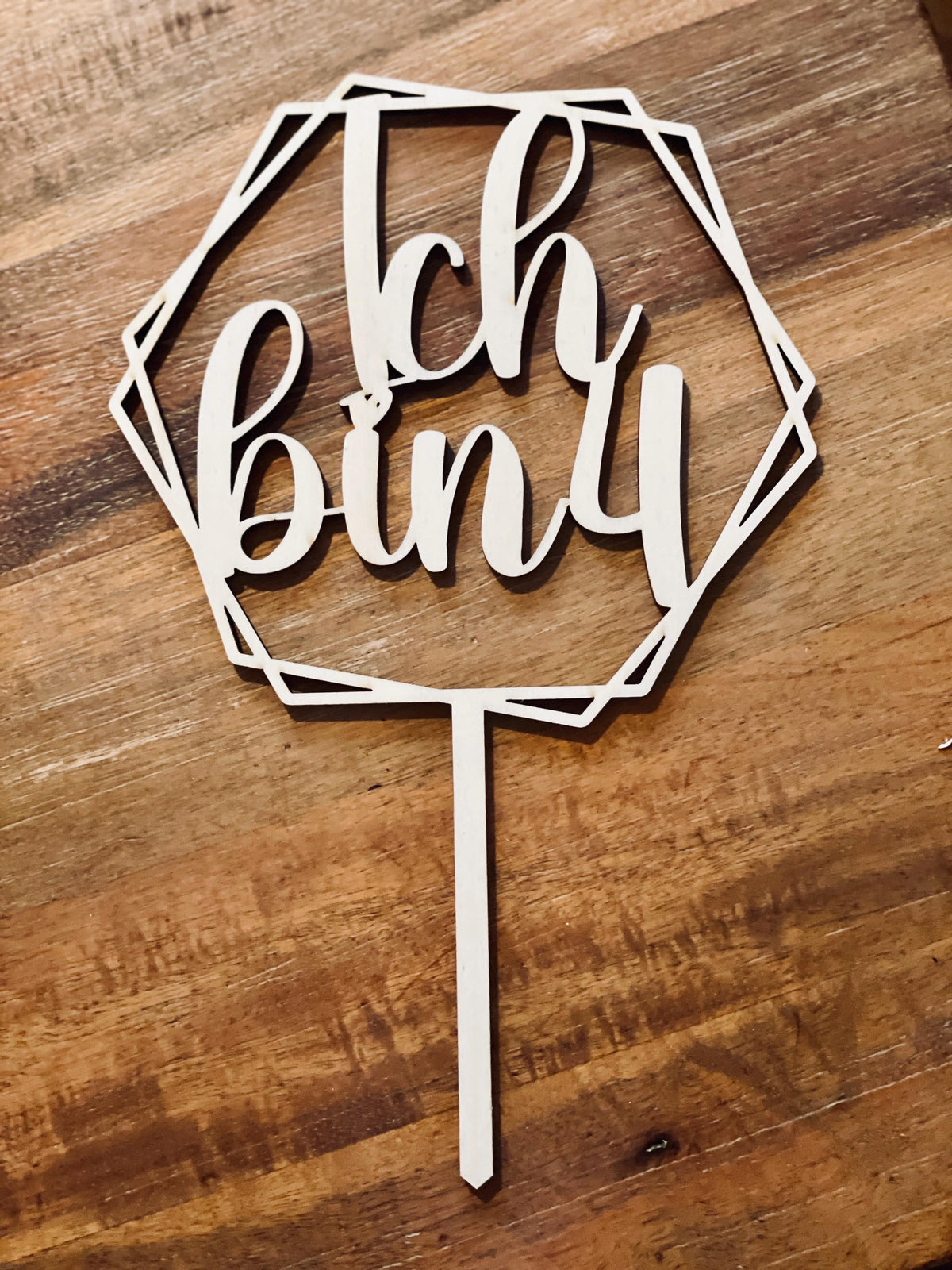Cake Topper SVG Geburtstag, Laserdatei Tortendekoration, Diodenlaser Sperrholz 3mm, DasGlueckswerk, Digitale Laserdateien, Cake Toppers, 