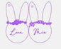 SVG Datei Hasenanhänger zum Lasern, Osterdeko personalisierbar mit Namen, 2 Design Varianten, DasGlueckswerk, Digitale Laserdateien, Gift Wrapping, 